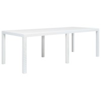 vidaXL Patio Table White 86.6