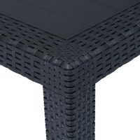 Vidaxl Patio Table Anthracite 86.6X35.4X28.3 Plastic Rattan Look