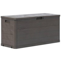 vidaXL Patio Storage Box 74 gal Brown