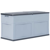 vidaXL Patio Storage Box 84.5 gal Gray Black