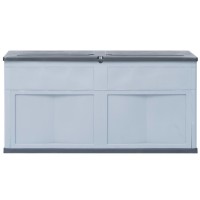 vidaXL Patio Storage Box 84.5 gal Gray Black