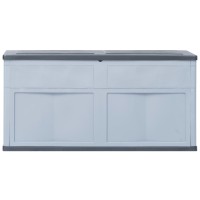 vidaXL Patio Storage Box 84.5 gal Gray Black