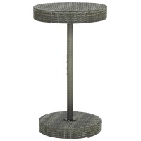 Vidaxl Patio Table Gray 23.8X41.7 Poly Rattan