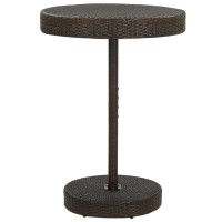 Vidaxl Patio Table Brown 29.7X41.7 Poly Rattan