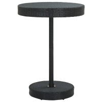 Vidaxl Patio Table Black 29.7X41.7 Poly Rattan