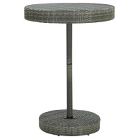 Vidaxl Patio Table Gray 29.7X41.7 Poly Rattan