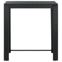 Vidaxl Patio Bar Table Black 39.4X23.8X43.5 Poly Rattan