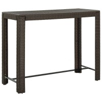 vidaXL Patio Bar Table Brown 55.3