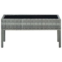 Vidaxl Patio Table Gray 29.5X15.7X14.6 Poly Rattan
