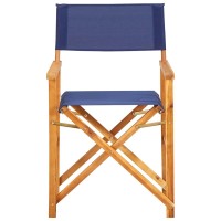 Vidaxl Director'S Chair Solid Acacia Wood Blue