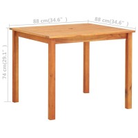 vidaXL Patio Table 34.6