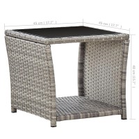 vidaXL Coffee Table Gray 17.7