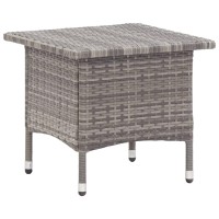 Vidaxl Tea Table Gray 19.7X19.7X18.5 Poly Rattan