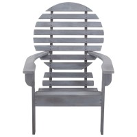 Vidaxl Adirondack Chair Solid Acacia Wood Gray