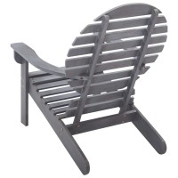 Vidaxl Adirondack Chair Solid Acacia Wood Gray