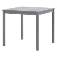 Vidaxl Patio Table Gray 31.5X31.5X29.1 Solid Acacia Wood