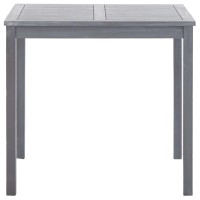 Vidaxl Patio Table Gray 31.5X31.5X29.1 Solid Acacia Wood