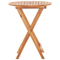 Vidaxl Folding Patio Table 23.6X29.5 Solid Acacia Wood