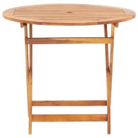Vidaxl Folding Patio Table 35.4X29.5 Solid Acacia Wood