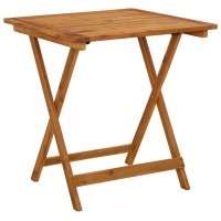 Vidaxl Folding Patio Table 27.6X27.6X29.5 Solid Acacia Wood