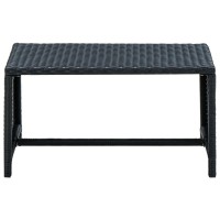 Vidaxl Coffee Table Black 27.6X15.7X15 Poly Rattan