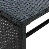 Vidaxl Coffee Table Black 27.6X15.7X15 Poly Rattan