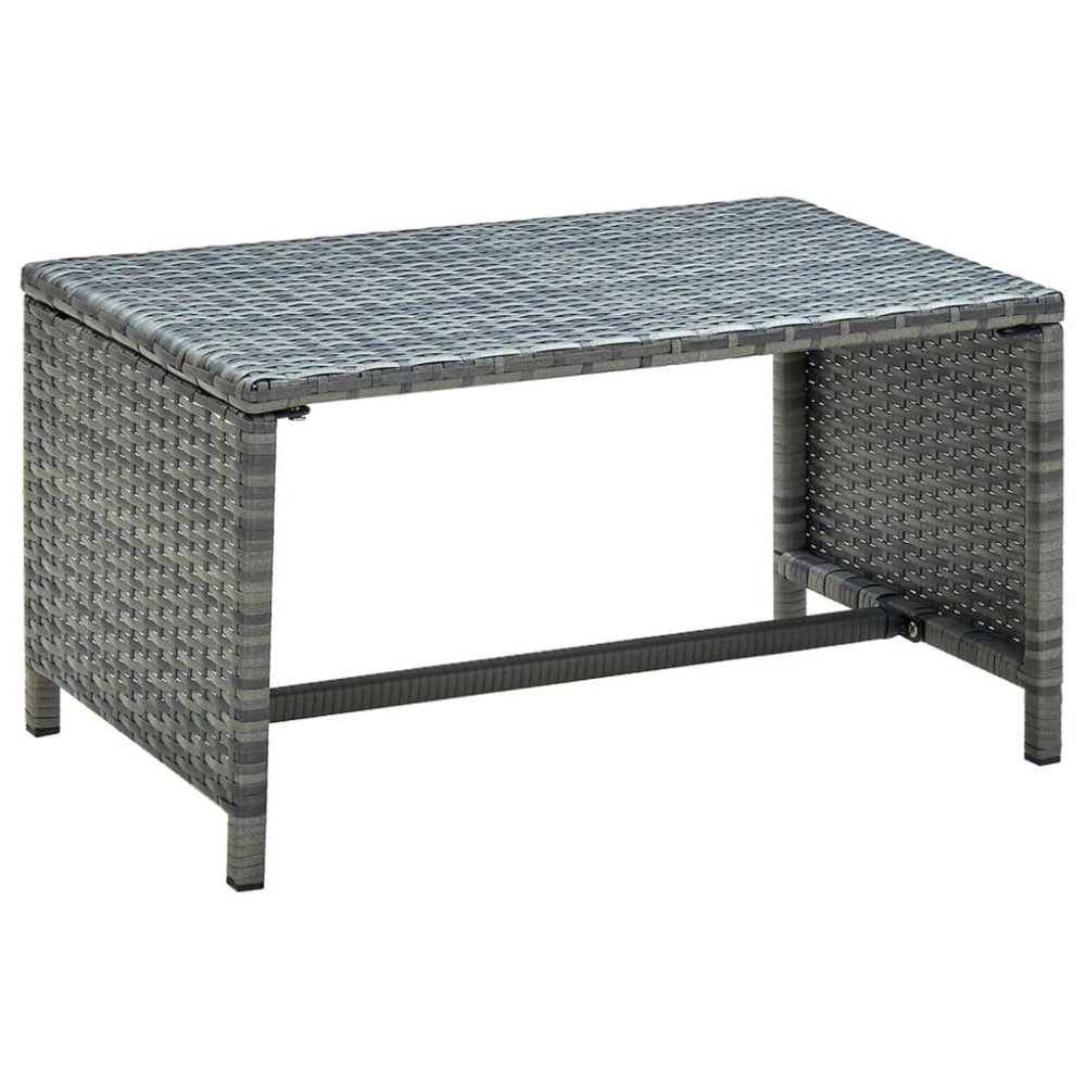 Vidaxl Coffee Table Anthracite 27.6X15.7X15 Poly Rattan