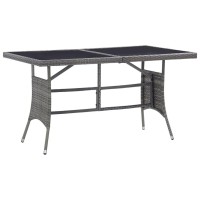 vidaXL Patio Table Gray 55.1