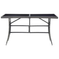 vidaXL Patio Table Gray 55.1