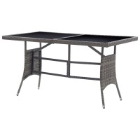 vidaXL Patio Table Gray 55.1