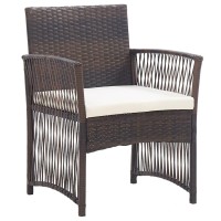 Vidaxl Patio Armchairs With Cushions 2 Pcs Brown Poly Rattan