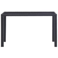 vidaXL Patio Table Black 48.4