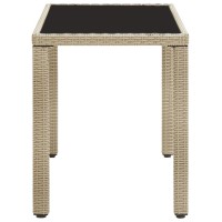 Vidaxl Patio Table Gray 48.4X23.6X29.1 Poly Rattan