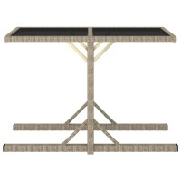 vidaXL Patio Table Beige 43.3