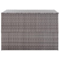 Vidaxl Patio Storage Box Gray 59.1X39.4X39.4 Poly Rattan