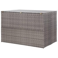 Vidaxl Patio Storage Box Gray 59.1X39.4X39.4 Poly Rattan