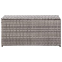 Vidaxl Patio Storage Box Poly Rattan 39.4X19.7X19.7 Gray