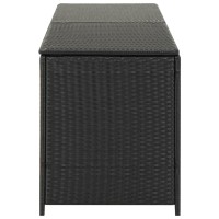 Vidaxl Patio Storage Box Poly Rattan 78.7X19.6X23.6 Black