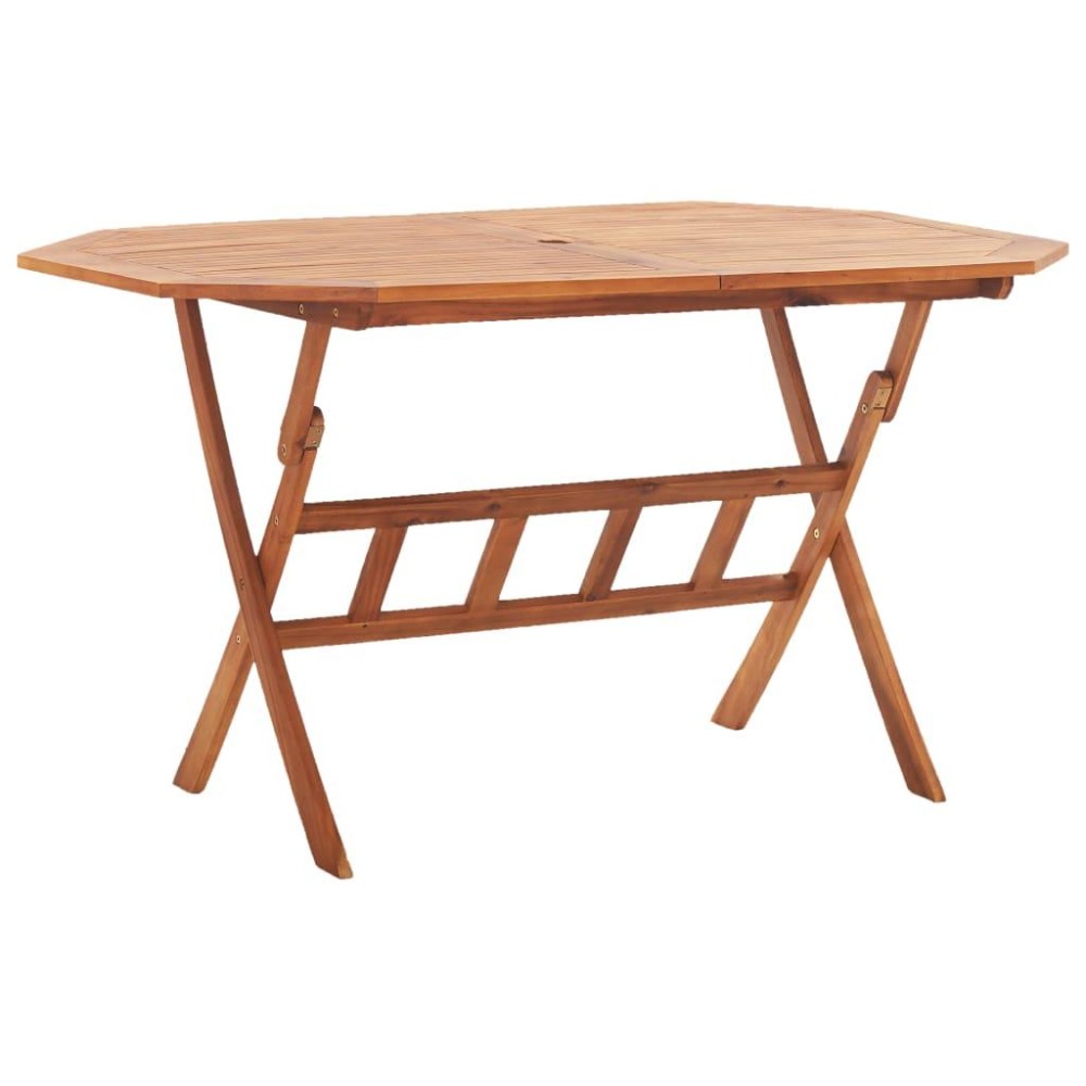 Vidaxl Folding Patio Table 53.1X33.5X29.5 Solid Wood Acacia