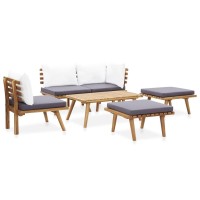 Vidaxl 6 Piece Patio Lounge Set Solid Acacia Wood