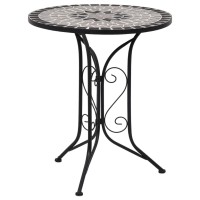 vidaXL Mosaic Bistro Table Gray 24