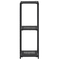 Vidaxl Storage Shelf Black 11.8X11.8X35.4 Poly Rattan