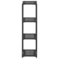 Vidaxl Storage Shelf Black 11.8X11.8X47.2 Poly Rattan