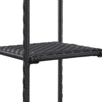 Vidaxl Storage Shelf Black 11.8X11.8X59.1 Poly Rattan