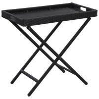 vidaXL Folding Table Black 31.5