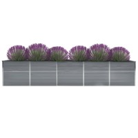 vidaXL Garden Raised Bed Galvanized Steel 157.5