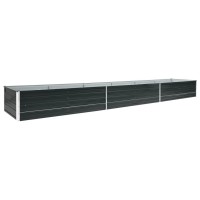 vidaXL Garden Raised Bed Galvanized Steel 189