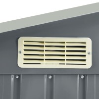 vidaXL Garden Shed with Rack Gray 80.7