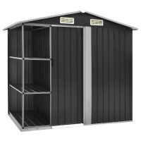 vidaXL Garden Shed with Rack Anthracite 80.7