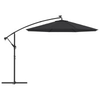 vidaXL Cantilever Umbrella with LED Lights and Steel Pole 118.1